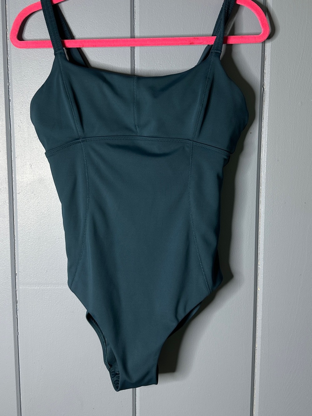 Athleta Teal V-Neck One-Piece Swimsuit